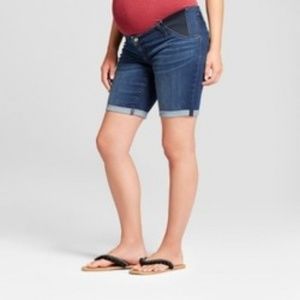 Isabel Maternity Dark Wash Bermuda Shorts